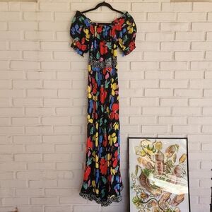 Rixo Target floral maxi dress / size 4